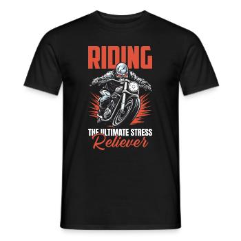 Motorrad Biker Motorbike Motorcycle Therapy - Men's T-Shirt - black - Front - AI Model Male 178 light (178cm)