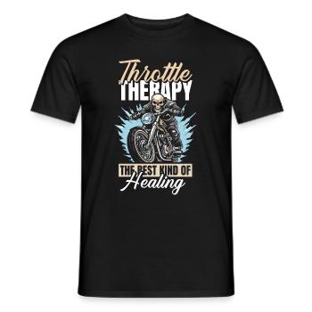 Motorrad Biker Moto Moto Thérapie - T-shirt homme - noir - Devant - AI Model Male 178 light (178cm)