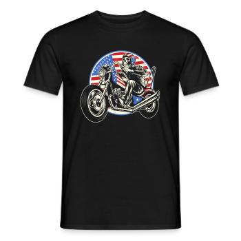 Moto Motard Motard - T-shirt homme - noir - Devant - AI Model Male 178 light (178cm)