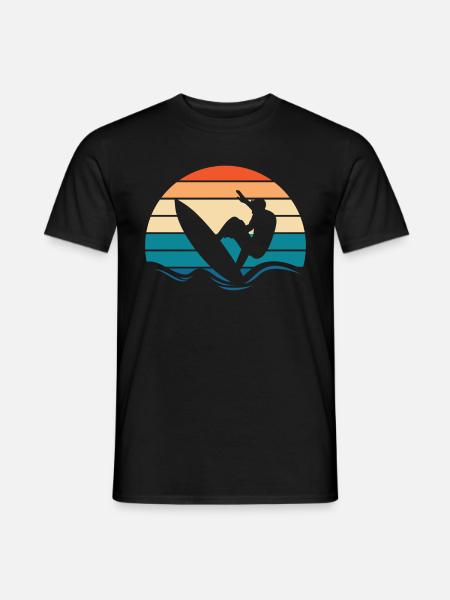 Surfer Surfen - Männer T-Shirt - Schwarz