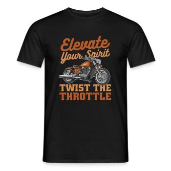 Motorrad Biker Moto Moto Thérapie - T-shirt homme - noir - Devant - AI Model Male 178 light (178cm)