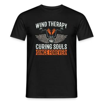 Motorrad Biker Motorbike Motorcycle Therapy - Men's T-Shirt - black - Front - AI Model Male 178 light (178cm)