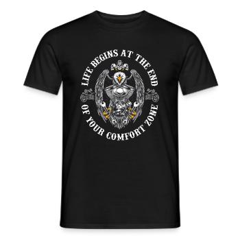 Moto Motard Motard - T-shirt homme - noir - Devant - AI Model Male 178 light (178cm)