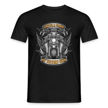 Motorrad Biker Motorbike - Männer T-Shirt - Schwarz - Vorne - AI Model Male 178 light (178cm)