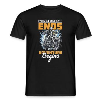 Motorrad Biker Motorbike - Männer T-Shirt - Schwarz - Vorne - AI Model Male 178 light (178cm)
