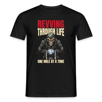 Moto Motard Motard - T-shirt homme - noir - Devant - AI Model Male 178 light (178cm)