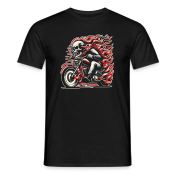 Motorrad Biker Motorbike Skull Motorcycle - Männer T-Shirt - Schwarz - Vorne - AI Model Male 178 light (178cm)