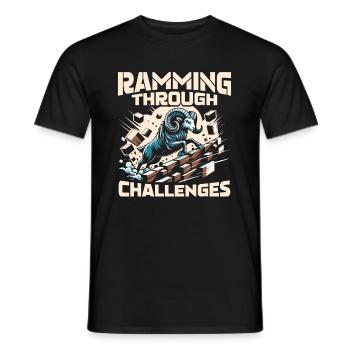 Widder Lustig Tier Widder - Männer T-Shirt - Schwarz - Vorne - AI Model Male 178 light (178cm)