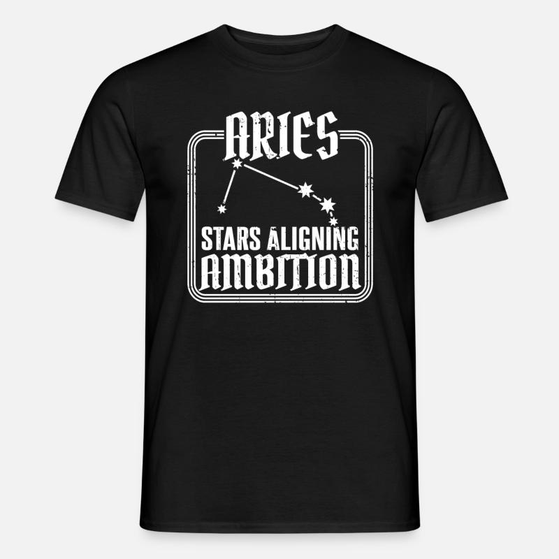 Widder Sternzeichen - Männer T-Shirt - Schwarz