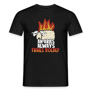 Aries Horoscope Zodiac Zodiac Aries - Men's T-Shirt - black - Front - AI Model Male 178 light (178cm)