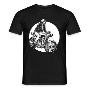 Motorrad Biker Motorbike Skull Motorcycle - Männer T-Shirt - Schwarz - Vorne - AI Model Male 178 light (178cm)