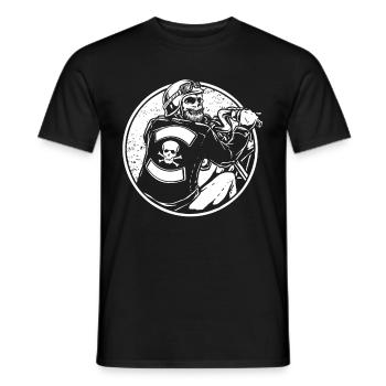 Motorrad Biker Motorbike Skull Motorcycle - Männer T-Shirt - Schwarz - Vorne - AI Model Male 178 light (178cm)