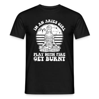 Bélier Femme forte - T-shirt homme - noir - Devant - AI Model Male 178 light (178cm)
