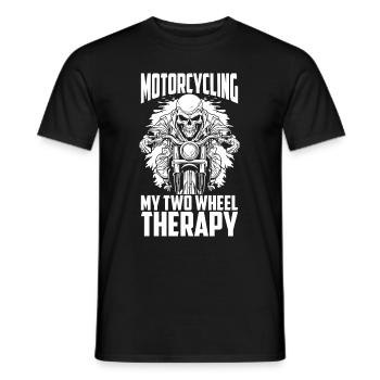 Motorrad Biker Moto Moto Thérapie - T-shirt homme - noir - Devant - AI Model Male 178 light (178cm)