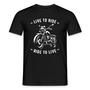 Motorrad Biker Motorbike - Männer T-Shirt - Schwarz - Vorne - AI Model Male 178 light (178cm)