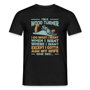 Drechseln Drechsler - Männer T-Shirt - Schwarz - Vorne - AI Model Male 178 light (178cm)