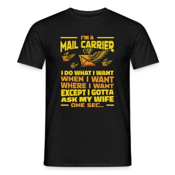 Postman Postman - Men's T-Shirt - black - Front - AI Model Male 178 light (178cm)