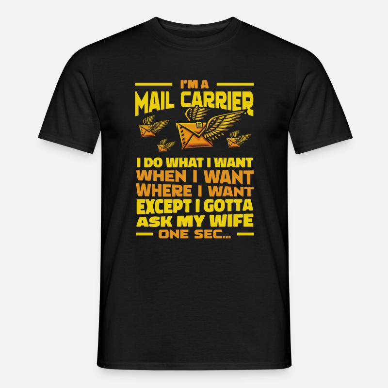 Postbote Briefträger - Männer T-Shirt - Schwarz