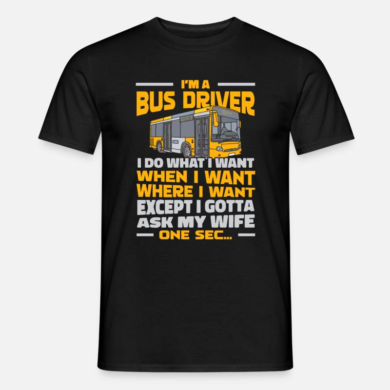 Bus Busfahrer - Männer T-Shirt - Schwarz