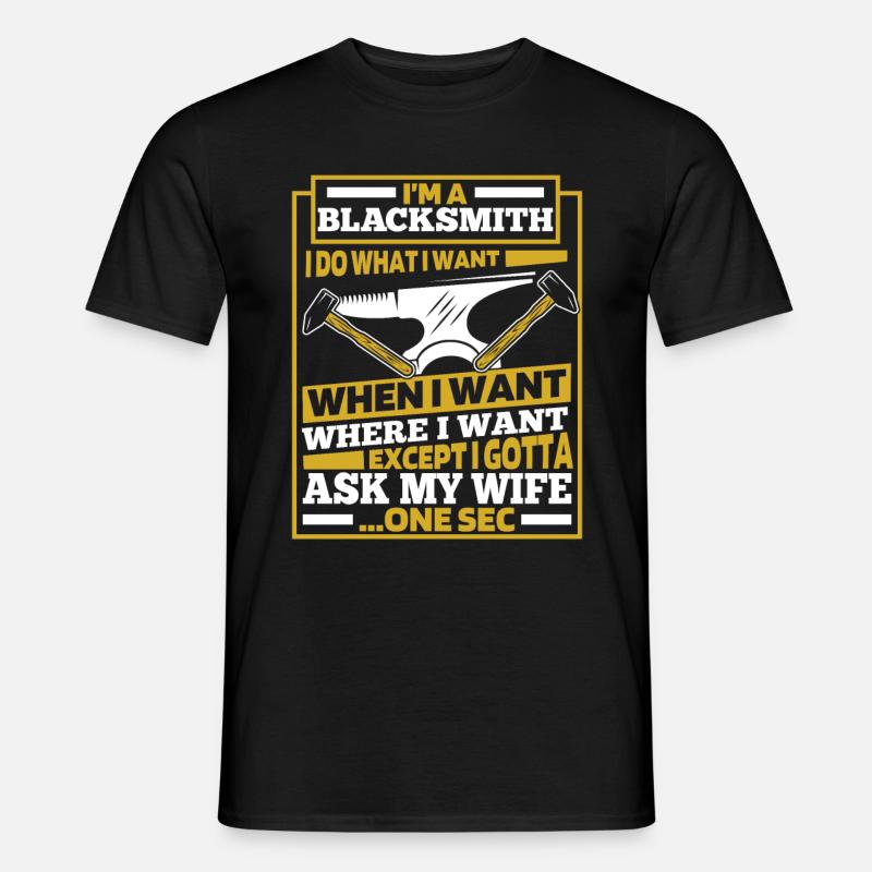 Smed Metalarbejder - Mænd T-shirt - sort