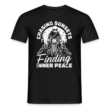 Motorrad Biker Motorbike Motorcycle Therapy - Männer T-Shirt - Schwarz - Vorne - AI Model Male 178 light (178cm)