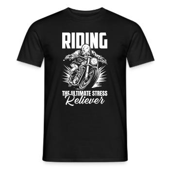 Motorrad Biker Moto Moto Thérapie - T-shirt homme - noir - Devant - AI Model Male 178 light (178cm)