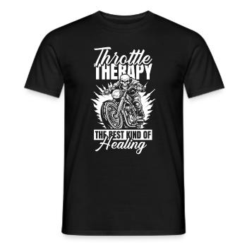 Motorrad Biker Moto Moto Thérapie - T-shirt homme - noir - Devant - AI Model Male 178 light (178cm)