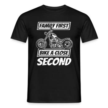 Motorrad Biker Motorbike Motorcycle Dad - Men's T-Shirt - black - Front - AI Model Male 178 light (178cm)