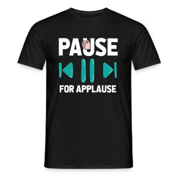 Gamer Gaming Game Pause - Men's T-Shirt - black - Front - AI Model Male 178 light (178cm)
