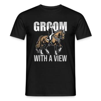 Pferd Reitsport Pferdepflege - Männer T-Shirt - Schwarz - Vorne - AI Model Male 178 light (178cm)