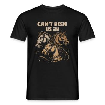 Pferd Reitsport - Männer T-Shirt - Schwarz - Vorne - AI Model Male 178 light (178cm)