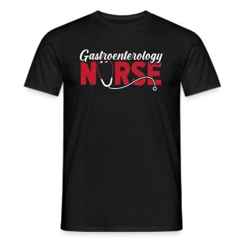 Krankenschwester Infirmière en gastro-entérologie - T-shirt homme - noir - Devant - AI Model Male 178 light (178cm)