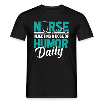 Krankenschwester - Männer T-Shirt - Schwarz - Vorne - AI Model Male 178 light (178cm)