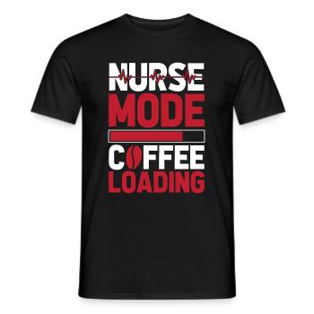Krankenschwester Kaffee Koffein - Männer T-Shirt - Schwarz - Vorne - AI Model Male 178 light (178cm)