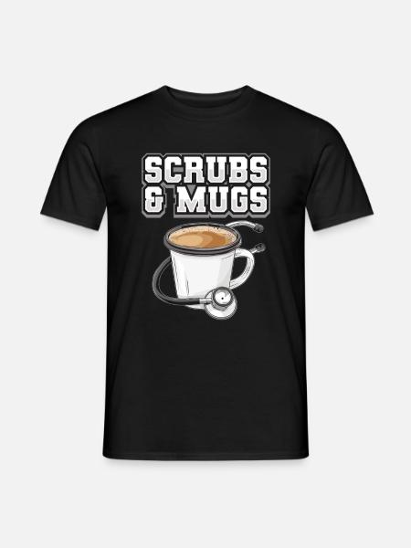 Krankenschwester Kaffee - Männer T-Shirt - Schwarz
