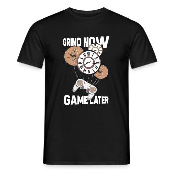 Gamer Gaming Time Clock - Men's T-Shirt - black - Front - AI Model Male 178 light (178cm)