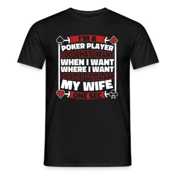 Poker - Männer T-Shirt - Schwarz - Vorne - AI Model Male 178 light (178cm)