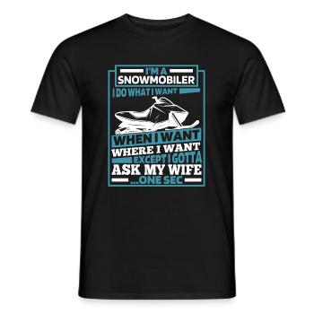 Schneemobil Motorschlitten - Männer T-Shirt - Schwarz - Vorne - AI Model Male 178 light (178cm)