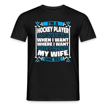 Hockey sur glace - T-shirt homme - noir - Devant - AI Model Male 178 light (178cm)