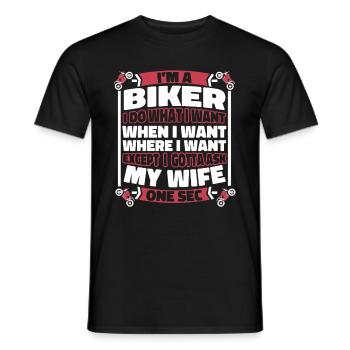 Moto Motard Motard - T-shirt homme - noir - Devant - AI Model Male 178 light (178cm)