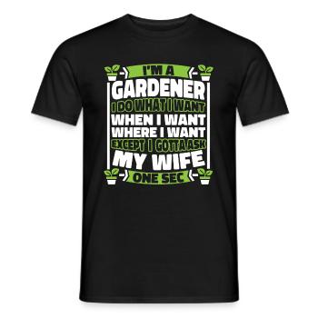 Hobby gardener garden - Men's T-Shirt - black - Front - AI Model Male 178 light (178cm)