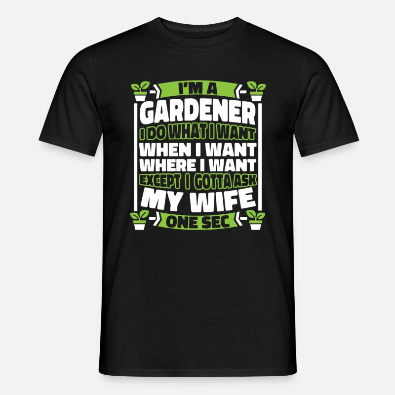 Hobbygärtner Garten - Männer T-Shirt - Schwarz