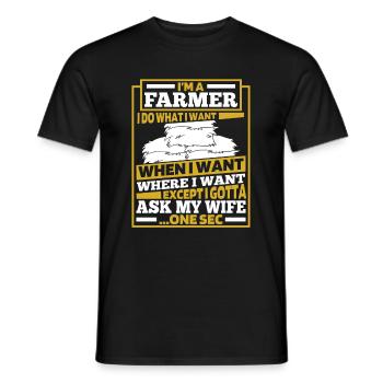 Agriculteur Agriculteur - T-shirt homme - noir - Devant - AI Model Male 178 light (178cm)