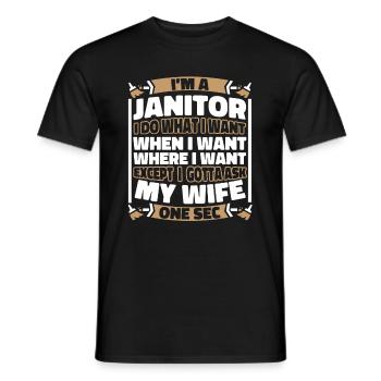 Caretaker - Men's T-Shirt - black - Front - AI Model Male 178 light (178cm)