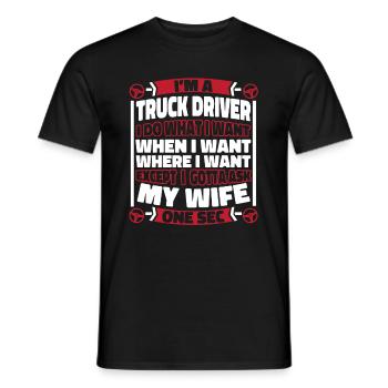 Lkw Fahrer Trucker Lastwagenfahrer - Männer T-Shirt - Schwarz - Vorne - AI Model Male 178 light (178cm)