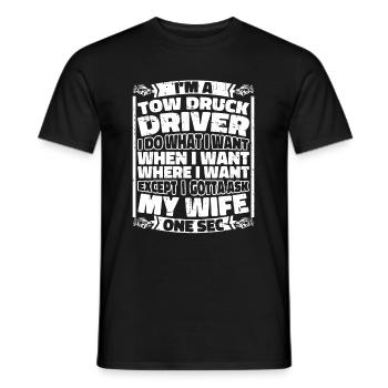 Abschleppdienst Abschlepper - Männer T-Shirt - Schwarz - Vorne - AI Model Male 178 light (178cm)