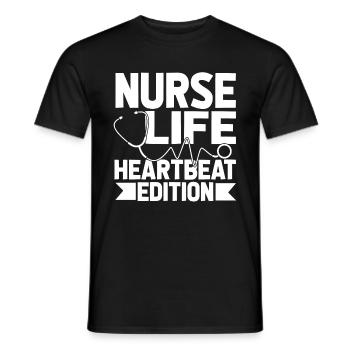 Krankenschwester Ekg - Männer T-Shirt - Schwarz - Vorne - AI Model Male 178 light (178cm)