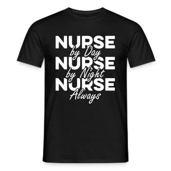 Infirmière Super-héroïne - T-shirt homme - noir - Devant - AI Model Male 178 light (178cm)