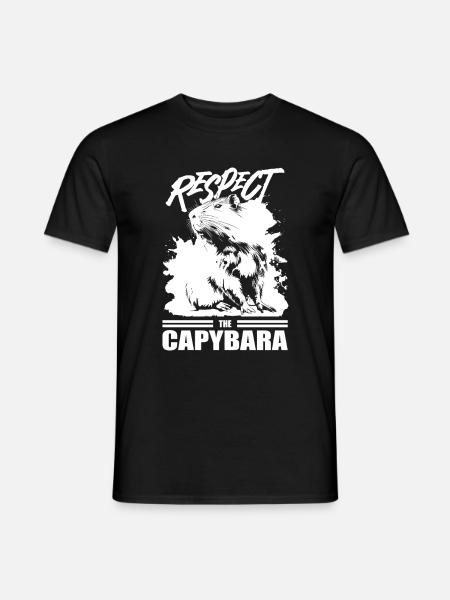 Capybara Wasserschwein - Men's T-Shirt - black