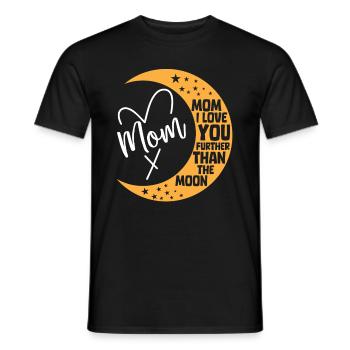 Lune Luna Amour Lune Maman - T-shirt homme - noir - Devant - AI Model Male 178 light (178cm)
